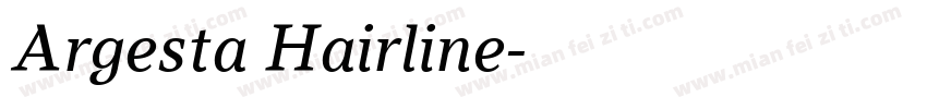 Argesta Hairline字体转换